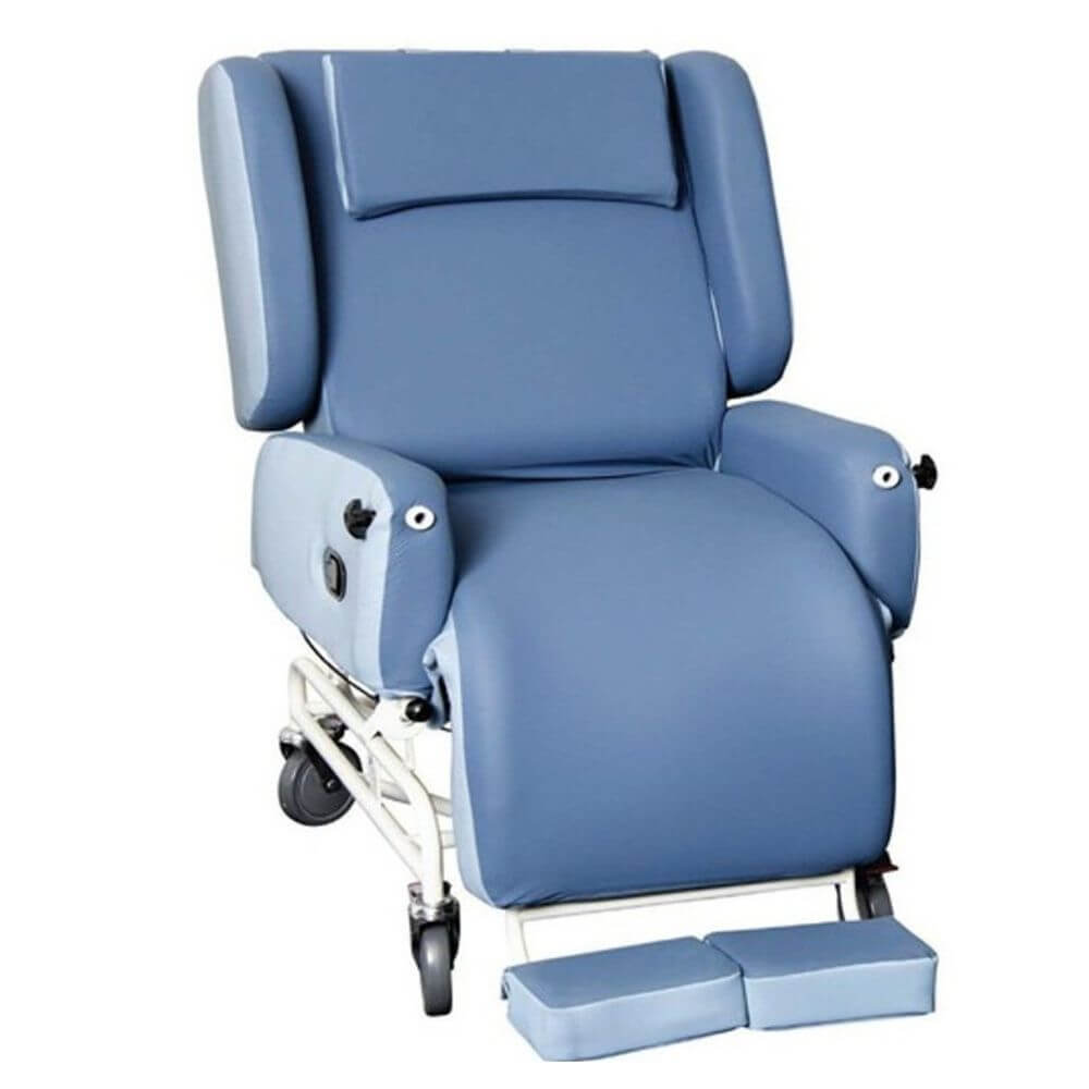 Pressure Relief Air Chair for Bariatric Users front upright view showing wide reinforced seat design