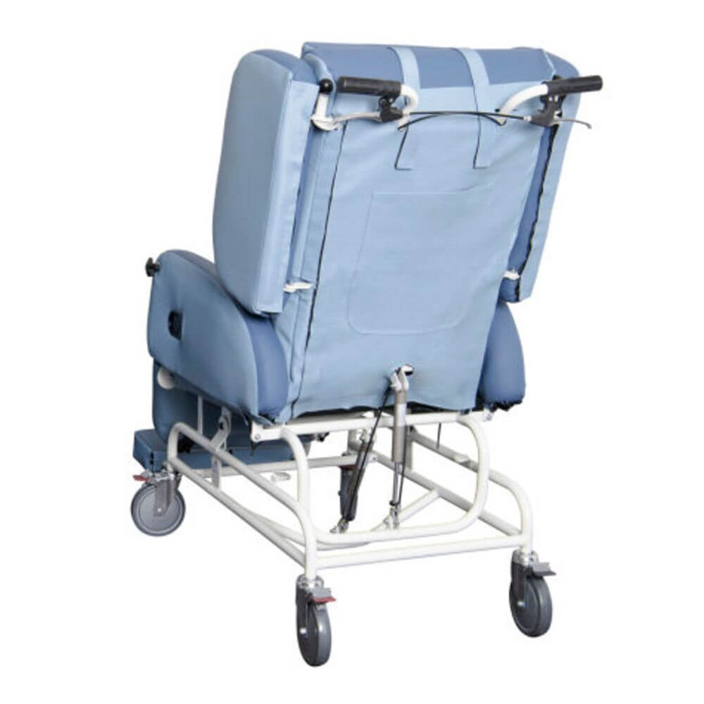 Pressure Relief Air Chair for Slim Users rear view displaying frame and castor design