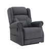 Image of Quad Motor Electric Lift Recliner Chair with Footrest Extension dark grey padded electric recliner chair