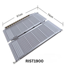 RIST1900 Portable Folding Wheelchair Ramp lightweight aluminium access ramp 61cm x 74cm