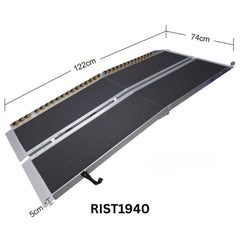 RIST1940 Folding Wheelchair Ramp portable slip-resistant access ramp 122cm x 74cm