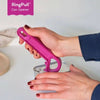 Image of Ring can pull opener Pink one in use