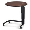 Image of Round Over Bed Table HR 44-83cm SWL 30kg height adjustable bedside table with round top and wheeled base