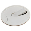 Image of Round Over Bed Table HR 44-83cm SWL 30kg round tabletop detail showing smooth edge and cut-out handle