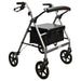 RoverGlide 8 Inch Wheel Rollator Silver