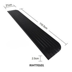 Rubber Threshold Ramp for Doorways Portable Wheelchair & Scooter Access Ramp 2.5cm rise 110.5cm x 21cm