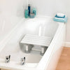 Image of Savanah Slatted Bath Seat with Suction Cups for Secure Shower & Bathtub Safety in use inside bathtub