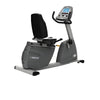 Image of Self Powered Recumbent Exercise Bike with LCD Display side view with padded seat and console