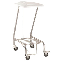 Single Linen Skip with Foot Operated Lid and Castors heavy duty swivel castors with foot operated locking brake