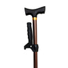 Image of Sit to Stand Assist T Handle Walking Stick detail of secondary handle grip and sturdy adjustable shaft