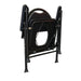 Space-Saving Folding Commode Chair Folded