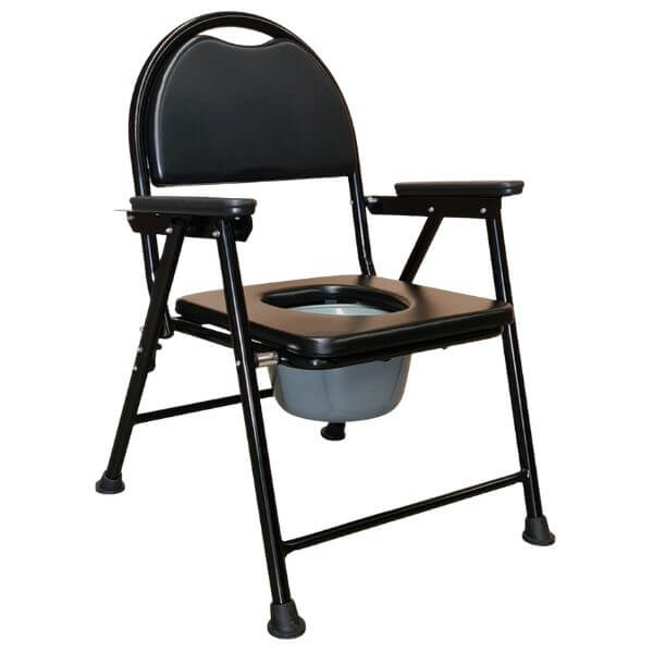 SpaceSaving Folding Commode Chair. Convenient, Portable, and Practical.