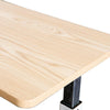 Image of Spring Lift Overbed Table 79 x 39cm close-up of woodgrain tabletop with rounded corner