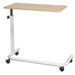 Spring Lift Overbed Table 79 x 39cm straight base design with adjustable height support and wheels