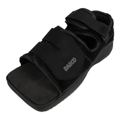 Square Toe Rocker Sole Protective Medical Shoe Post Op Shoe black adjustable straps square toe recovery sandal