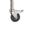 Image of Stainless Steel Dressing Trolley lockable castor wheel with foot brake detail