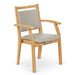 Stand Assist Dining Chair 48cm Beech Wood Beige Upholstery
