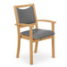 Stand Assist Dining Chair 48cm Beech Wood Taupe Upholstery