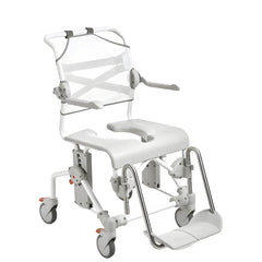 Swift Mobil-2 Height Adjustable Shower Commode Chair transit model with small rear castors