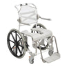 Image of Swift Mobil-2 Height Adjustable Shower Commode Chair with padded seat, armrests and wheeled base
