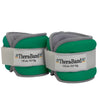 Image of THERABAND Adjustable Ankle and Wrist Weights green 1.5 lb pair with gray padded straps