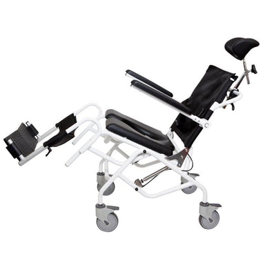 Tilt-in-Space Shower Commode Tilted Backwards