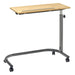Tilting Over Bed Table with Gas Lift 79 x 39cm flat tabletop position on wheeled overbed frame