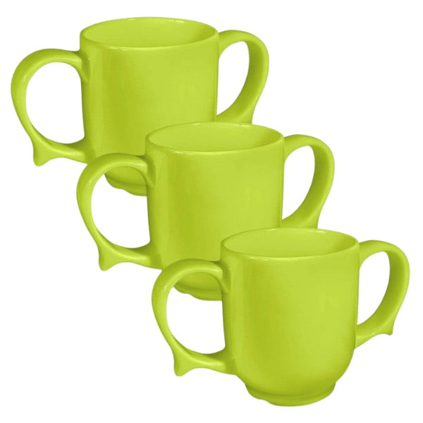 Two-Handled Ceramic Mug Green Pack