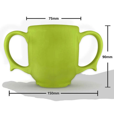 Two-Handled Ceramic Mug Green Specifications