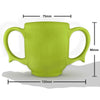 Image of Two-Handled Ceramic Mug Green Specifications