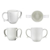 Image of Two-Handled Ceramic Mug White Angles