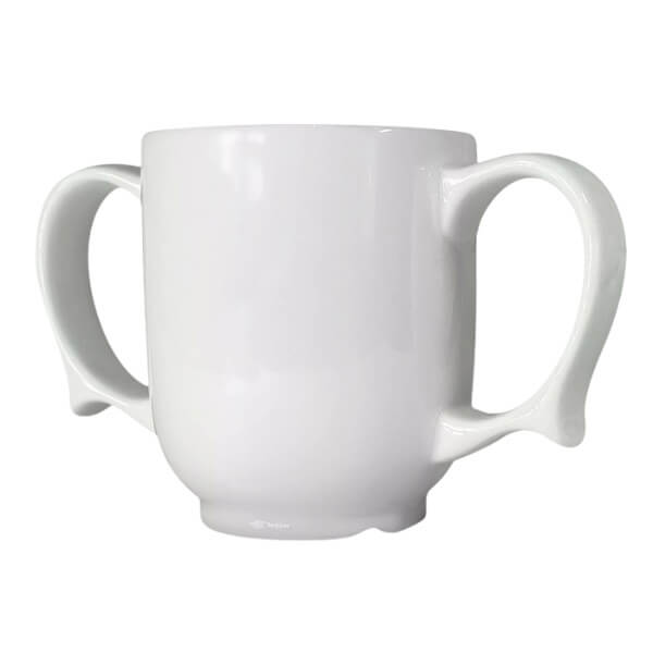 Two-Handled Ceramic Mug White