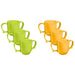 Two-Handled Ceramic Mug Yellow And Green Pack