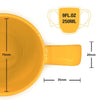 Image of Two-Handled Ceramic Mug Yellow Measurements