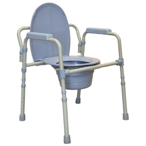 Versatile Steel Commode Chair Side