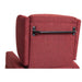 Vertical Lift Chair red fabric lift recliner rear view showing integrated push handle