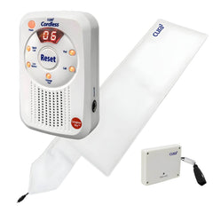 Wireless Bed Exit Alarm Pad Kit with 6 Channel Monitor including cordless alert unit and bed pressure sensor pad