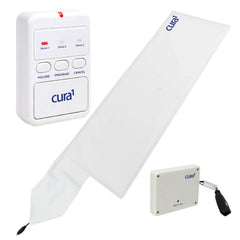 Wireless Bed Pressure Pad Alarm Kit with LED Pager including Cura1 pager monitor bed sensor pad and transmitter
