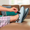 Image of Woman Putting on Sheepskin Soft Soled Diabetic Shoe