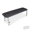 Image of Adjustable Height Metal Plinth – Single Section Treatment Table in Austex Studio+ Black vinyl (AI colour preview)