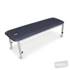 Image of Adjustable Height Metal Plinth – Single Section Treatment Table in Austex Studio+ Navy vinyl (AI colour preview)