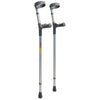 Image of Pair of adult forearm crutches with ergonomic grips and large cuffs