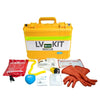 Image of Aero Healthcare low voltage rescue kit contents laid out in front of the case