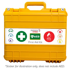 Aero Healthcare Modulator Extreme waterproof first aid kit yellow hard case front view