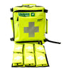 Image of Aero Healthcare Modulator first aid backpack with allergy medication board and six modules laid out