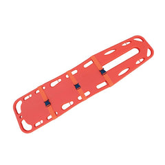AeroRescue STR-07 orange plastic spine board stretcher with three restraint straps
