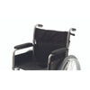 Image of Aluminium wheelchair padded armrests and nylon seat close up