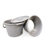 Image of Commode bucket with lid and splash guard included with the bariatric over toilet aid
