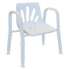 Bariatric shower chair with arms, backrest and height adjustable legs with non-slip tips