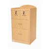 Image of Bedside cabinet with dual lock in Beech with two lockable top drawers